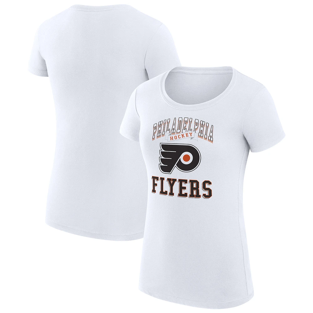 Women's G-III 4Her by Carl Banks Philadelphia Flyers Super-Slim Fit Lightweight Team Logo Graphic T-Shirt