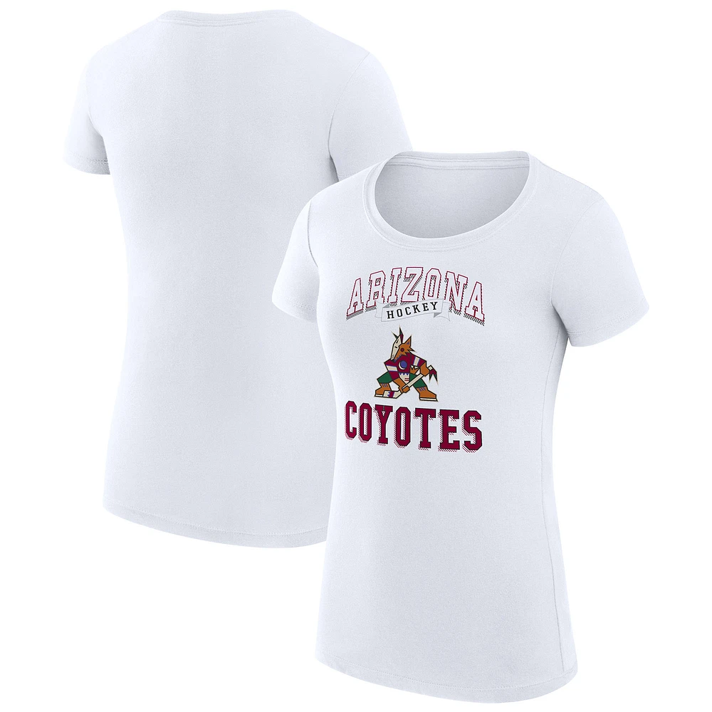Women's G-III 4Her by Carl Banks Arizona Coyotes Super-Slim Fit Lightweight Team Logo Graphic T-Shirt