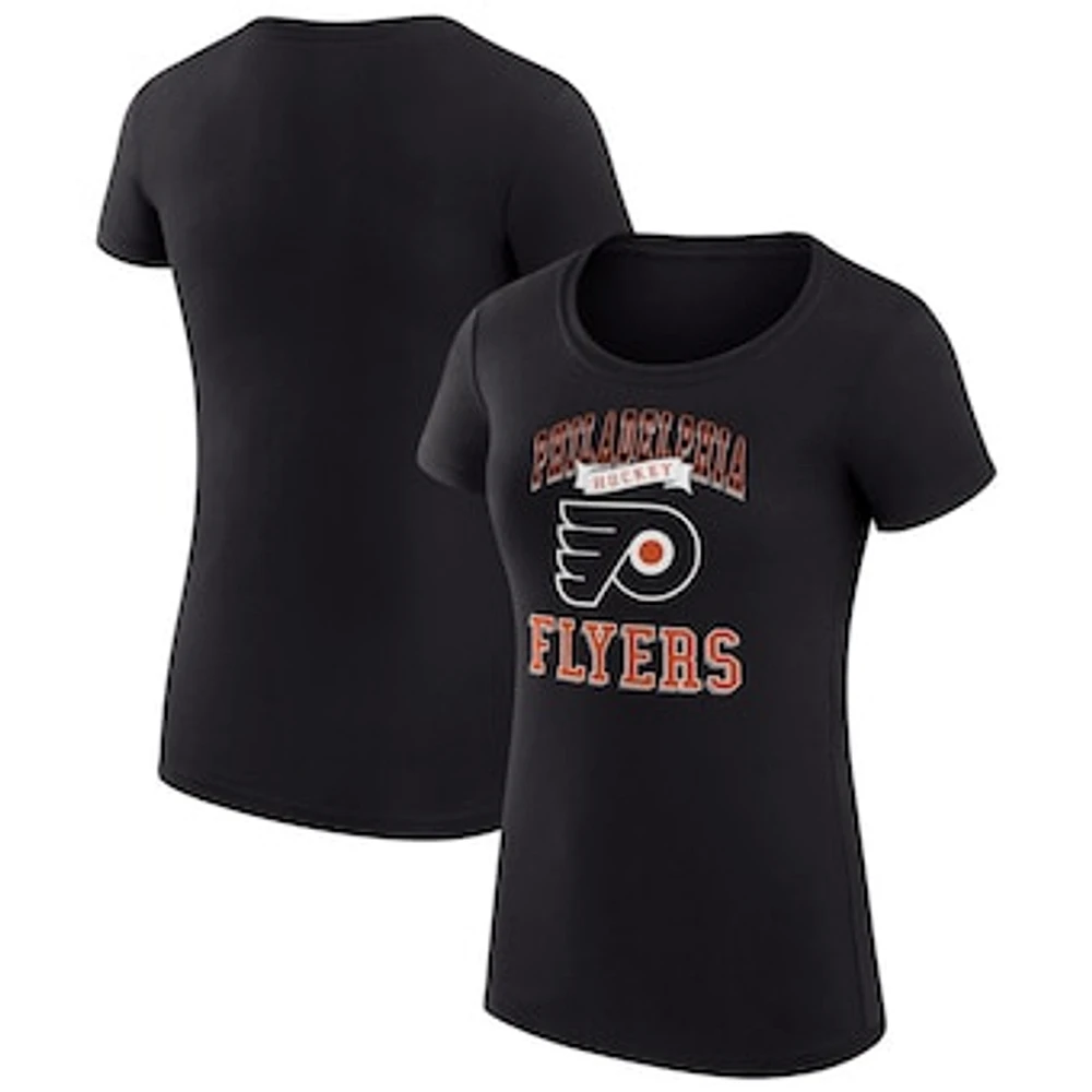 Women's G-III 4Her by Carl Banks Philadelphia Flyers Super-Slim Fit Lightweight Team Logo Graphic T-Shirt