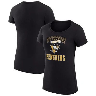 Women's G-III 4Her by Carl Banks Pittsburgh Penguins Super-Slim Fit Lightweight Team Logo Graphic T-Shirt