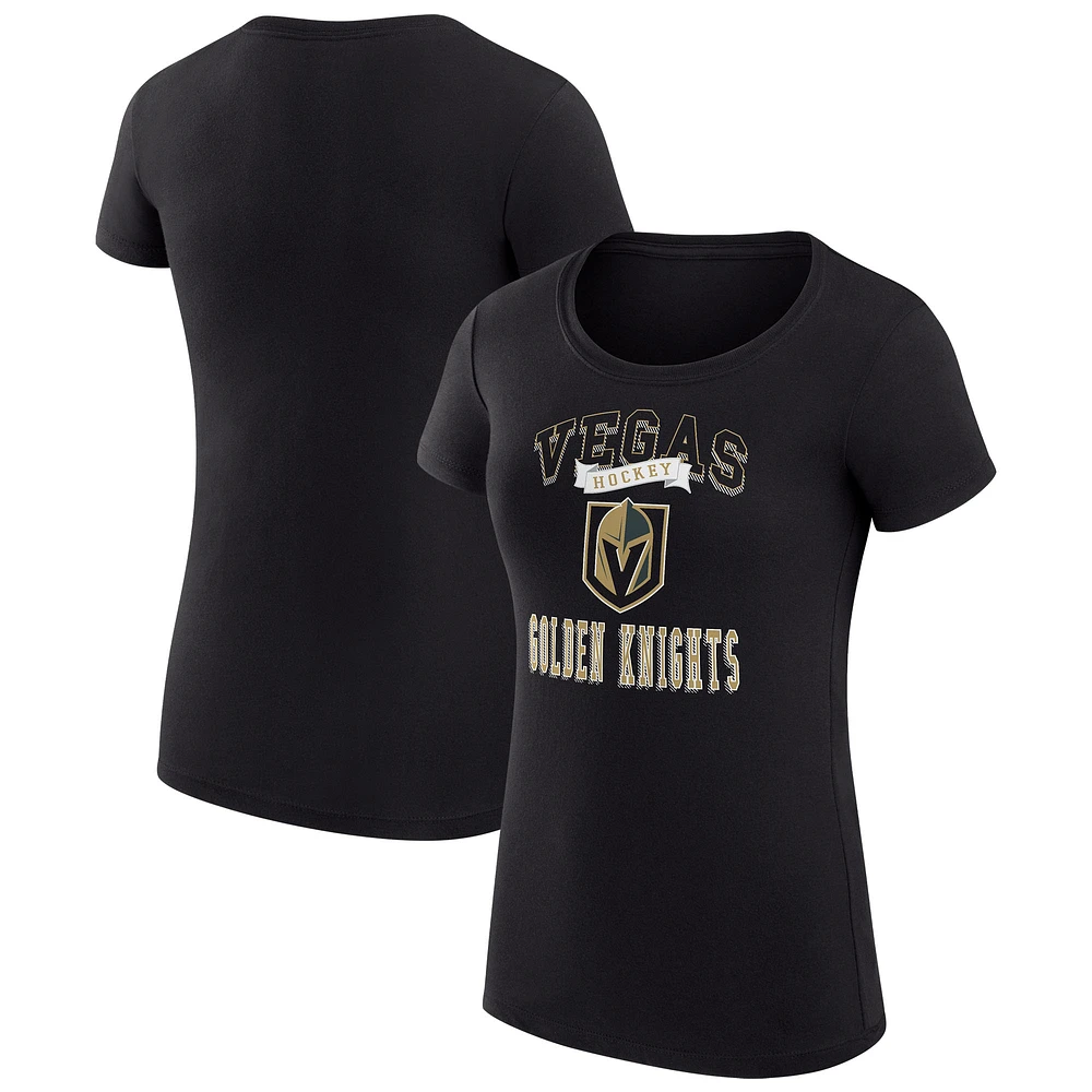 Women's G-III 4Her by Carl Banks Vegas Golden Knights Super-Slim Fit Lightweight Team Logo Graphic T-Shirt
