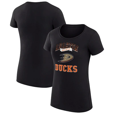 Women's G-III 4Her by Carl Banks Anaheim Ducks Super-Slim Fit Lightweight Team Logo Graphic T-Shirt