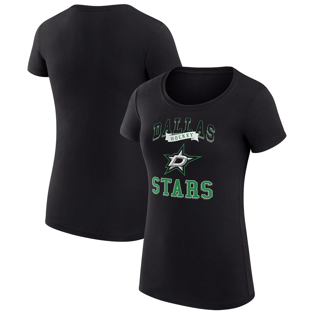 Women's G-III 4Her by Carl Banks Dallas Stars Super-Slim Fit Lightweight Team Logo Graphic T-Shirt