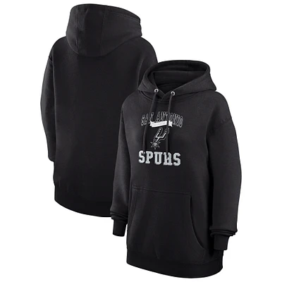 Women's G-III 4Her by Carl Banks Black San Antonio Spurs Graphic Fleece Pullover Hoodie