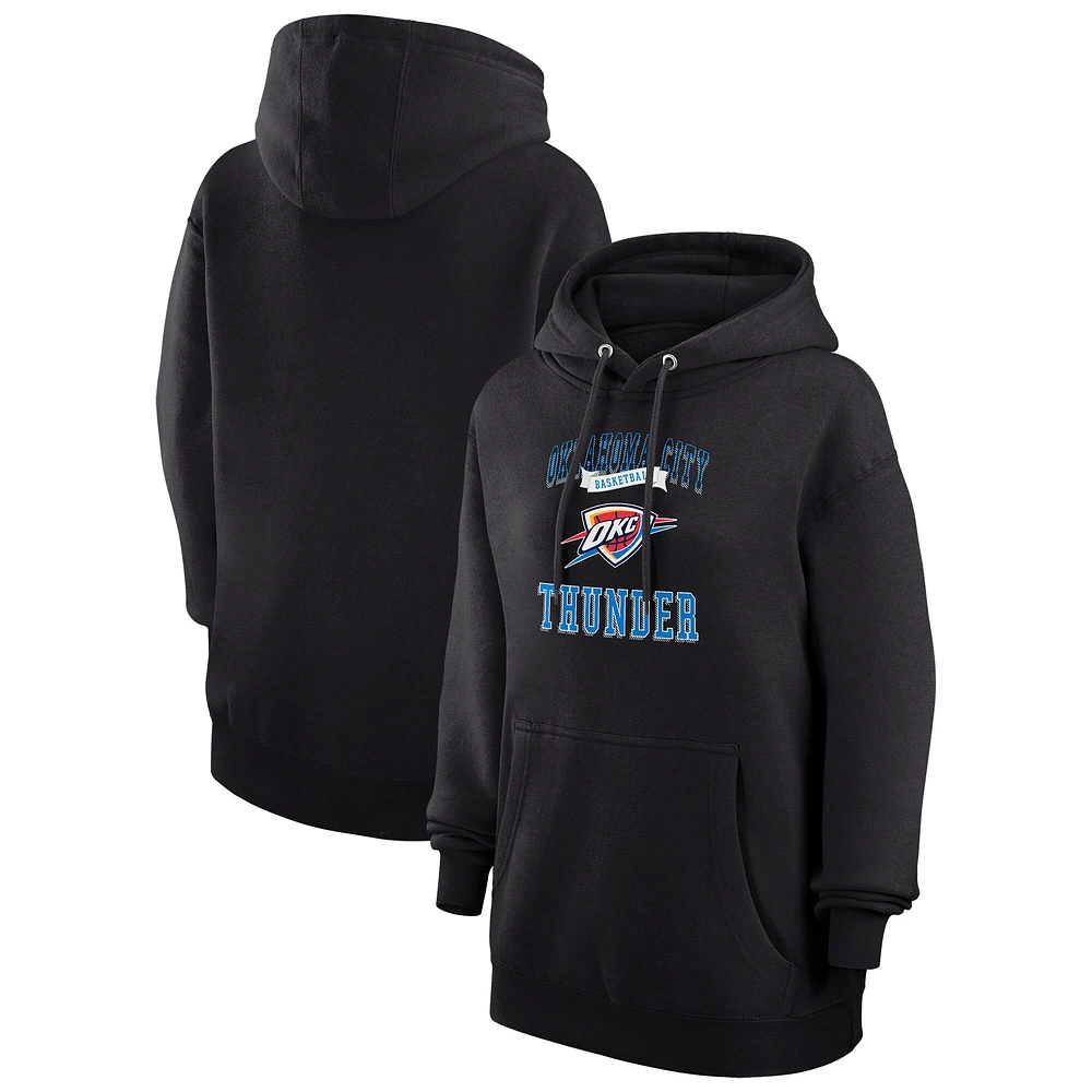 Women's G-III 4Her by Carl Banks Black Oklahoma City Thunder Graphic Fleece Pullover Hoodie