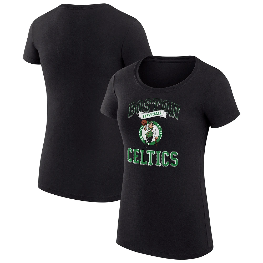 Women's G-III 4Her by Carl Banks Boston Celtics Super-Slim Fit Lightweight Team Logo T-Shirt