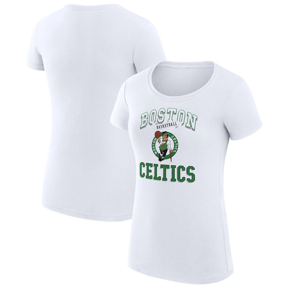 Women's G-III 4Her by Carl Banks Boston Celtics Super-Slim Fit Lightweight Team Logo T-Shirt