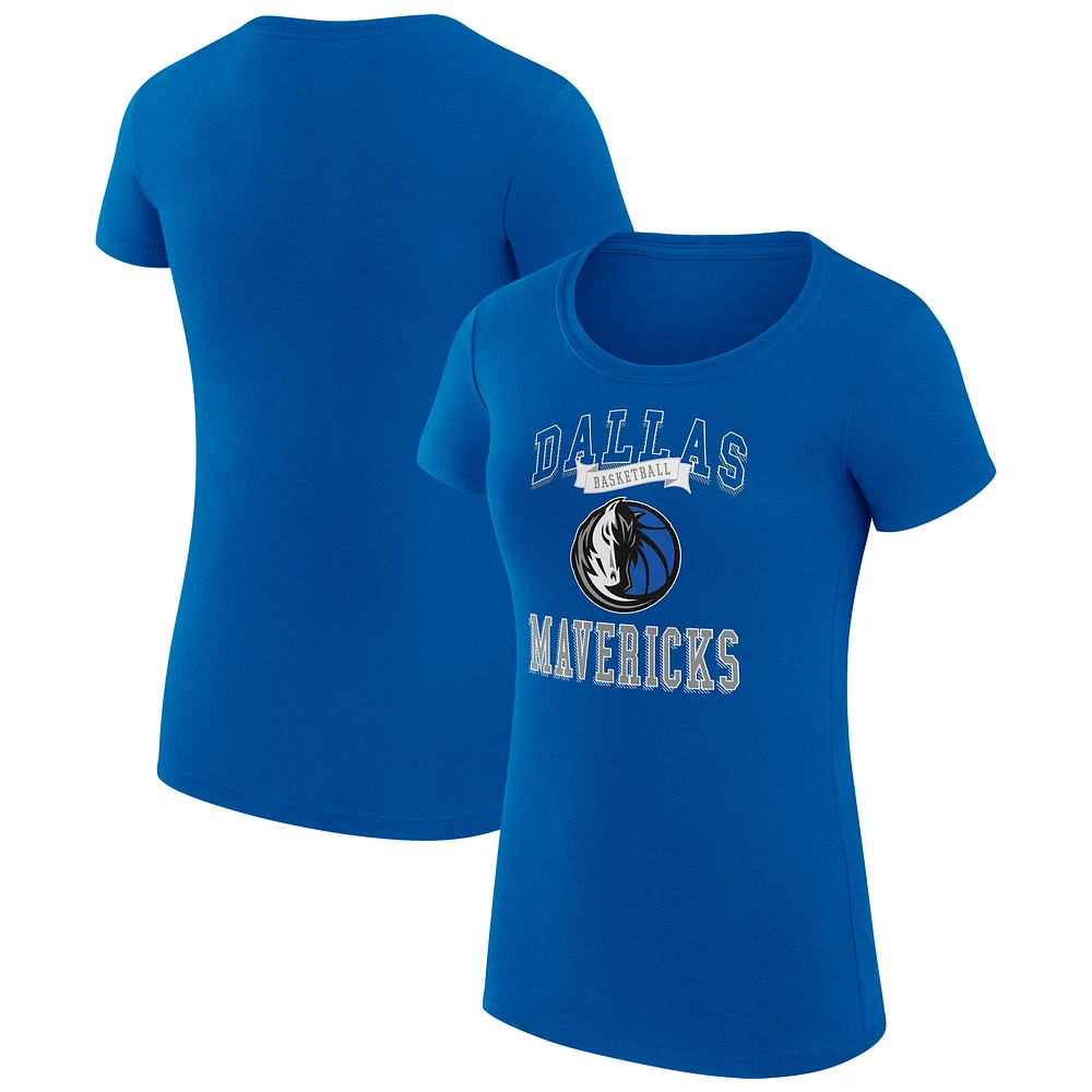 Women's G-III 4Her by Carl Banks Dallas Mavericks Super-Slim Fit Lightweight Team Logo T-Shirt