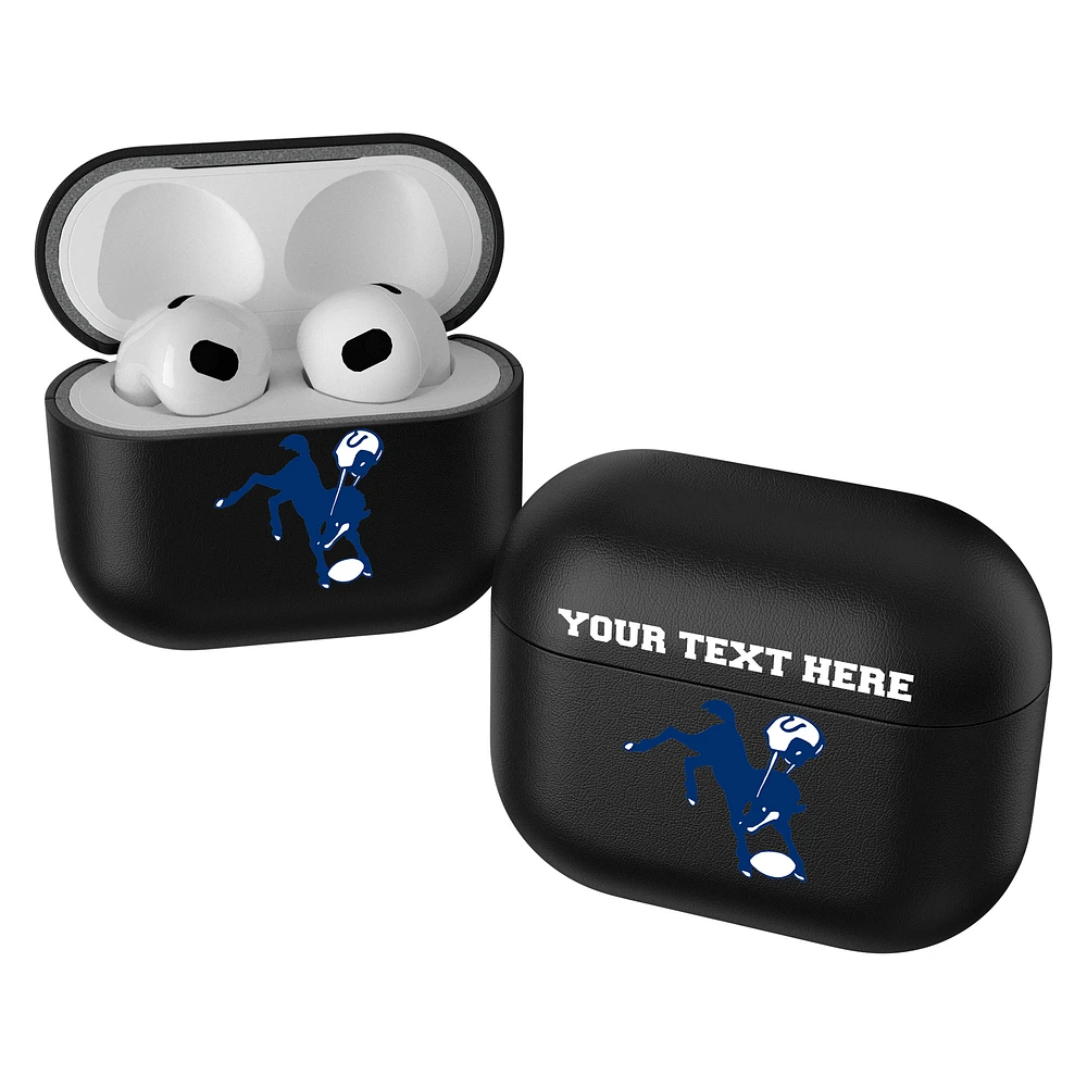 Keyscaper Black Indianapolis Colts Insignia Personalized AirPods 3rd Generation Case Cover