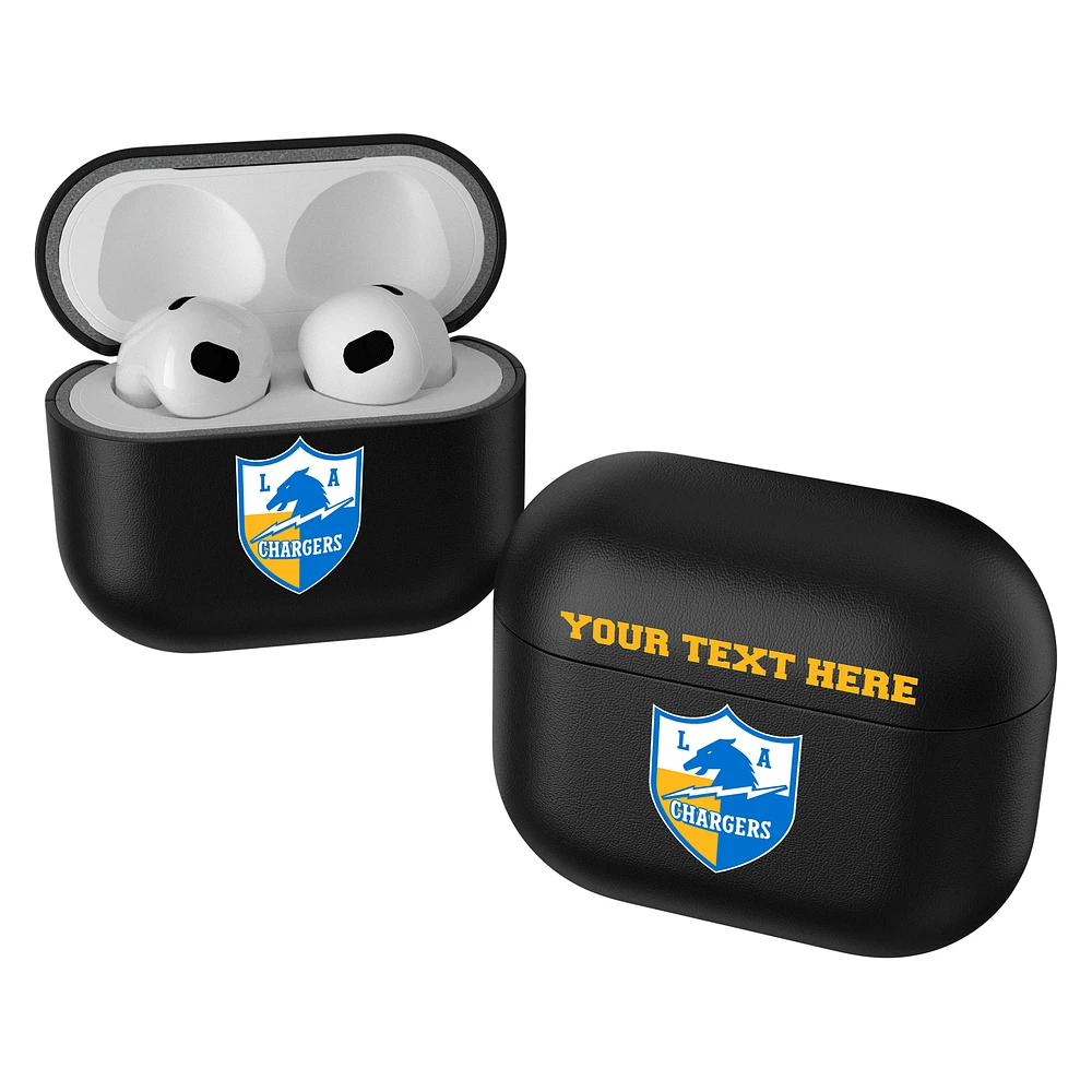 Keyscaper Black Los Angeles Chargers Insignia Personalized AirPods 3rd Generation Case Cover