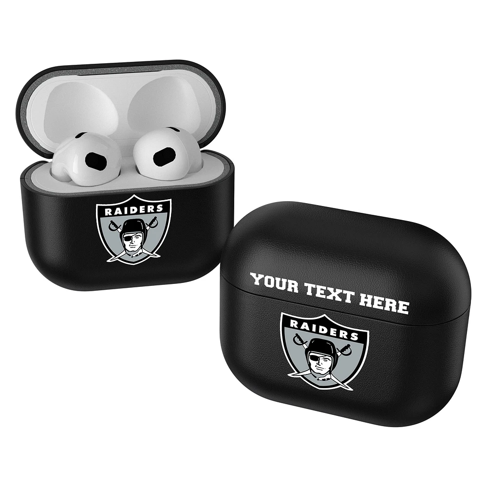 Keyscaper Black Oakland Raiders Gridiron Classics Insignia Personalized AirPods 3rd Generation Case Cover
