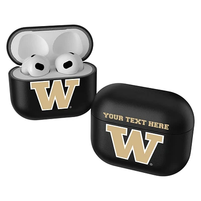 Keyscaper Black Washington Huskies Insignia Personalized AirPods 3rd Generation Case Cover