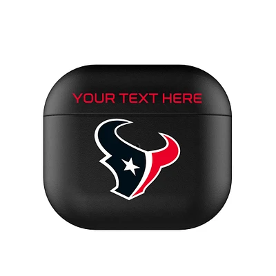 Keyscaper Black Houston Texans Insignia Personalized AirPods 3rd Generation Case Cover