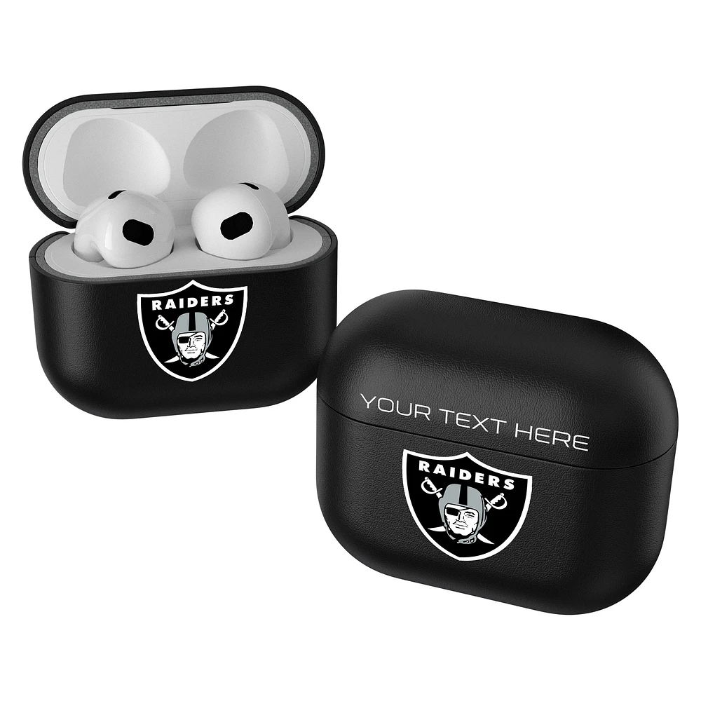 Keyscaper Black Las Vegas Raiders Insignia Personalized AirPods 3rd Generation Case Cover