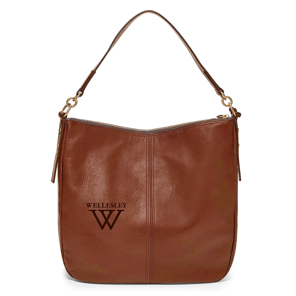 Women's Fossil Brown Wellesley Blue Jolie Hobo Bag