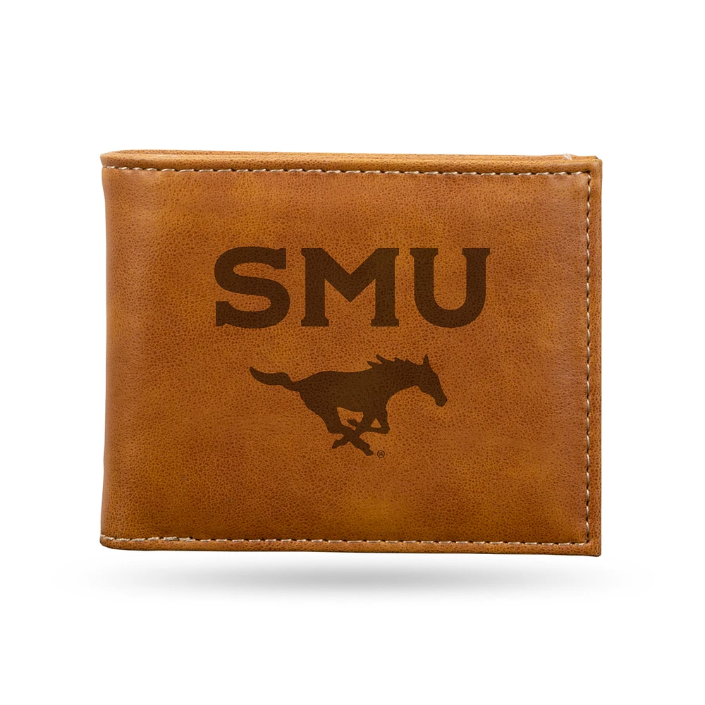 Brown SMU Mustangs Billfold Wallet