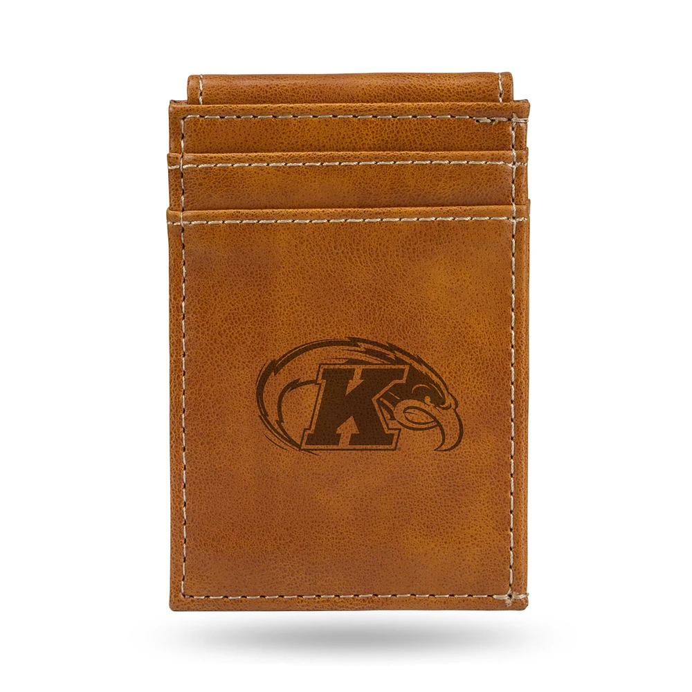 Brown Kent State Golden Flashes Front Pocket Wallet