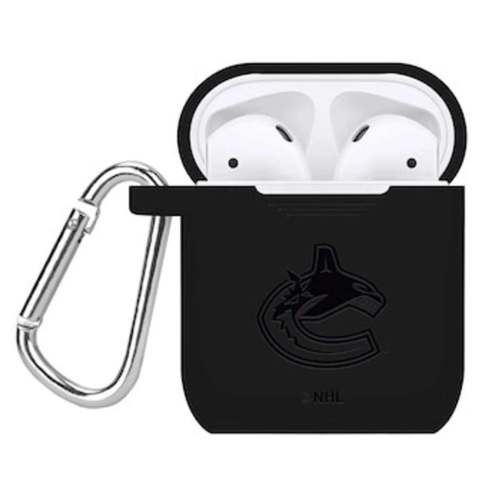 Navy Vancouver Canucks Debossed Silicone AirPods Case Cover