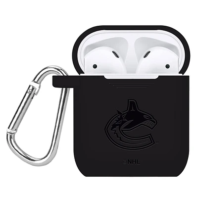 Navy Vancouver Canucks Debossed Silicone AirPods Case Cover