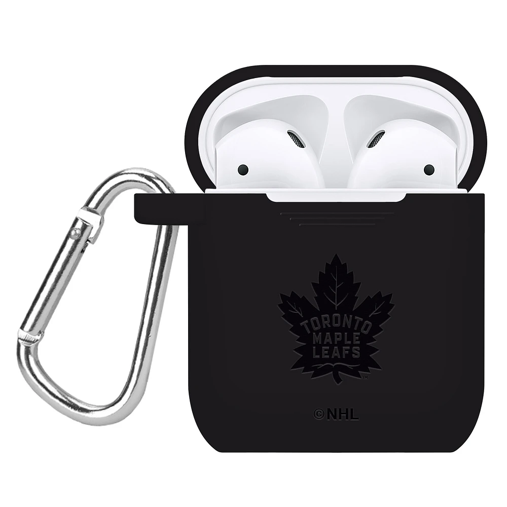 Navy Toronto Maple Leafs Debossed Silicone AirPods Case Cover