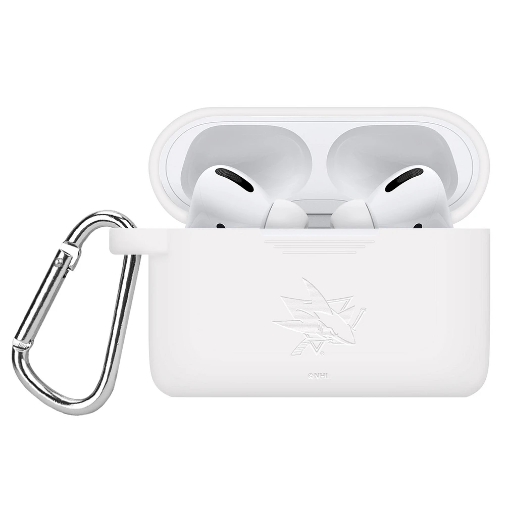 San Jose Sharks Debossed Silicone Airpods Pro Case Cover