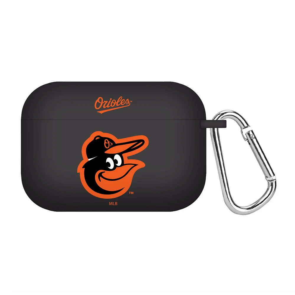 Black Baltimore Orioles Silicone AirPods Pro Case Cover