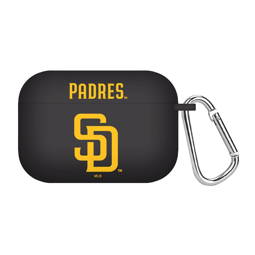 Black San Diego Padres Silicone AirPods Pro Case Cover