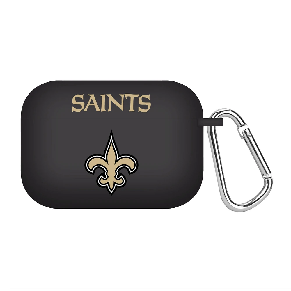 Black New Orleans Saints Silicone AirPods Pro Case Cover
