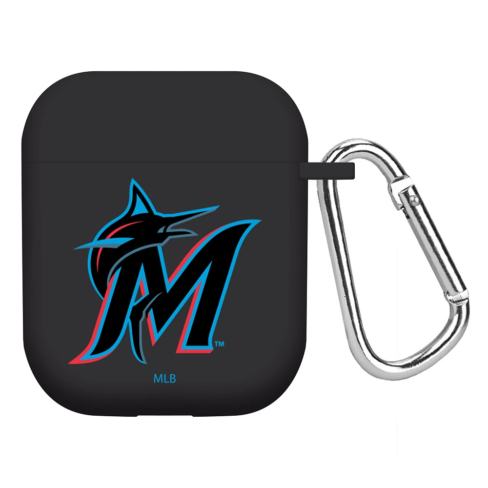 Black Miami Marlins AirPods Case Cover