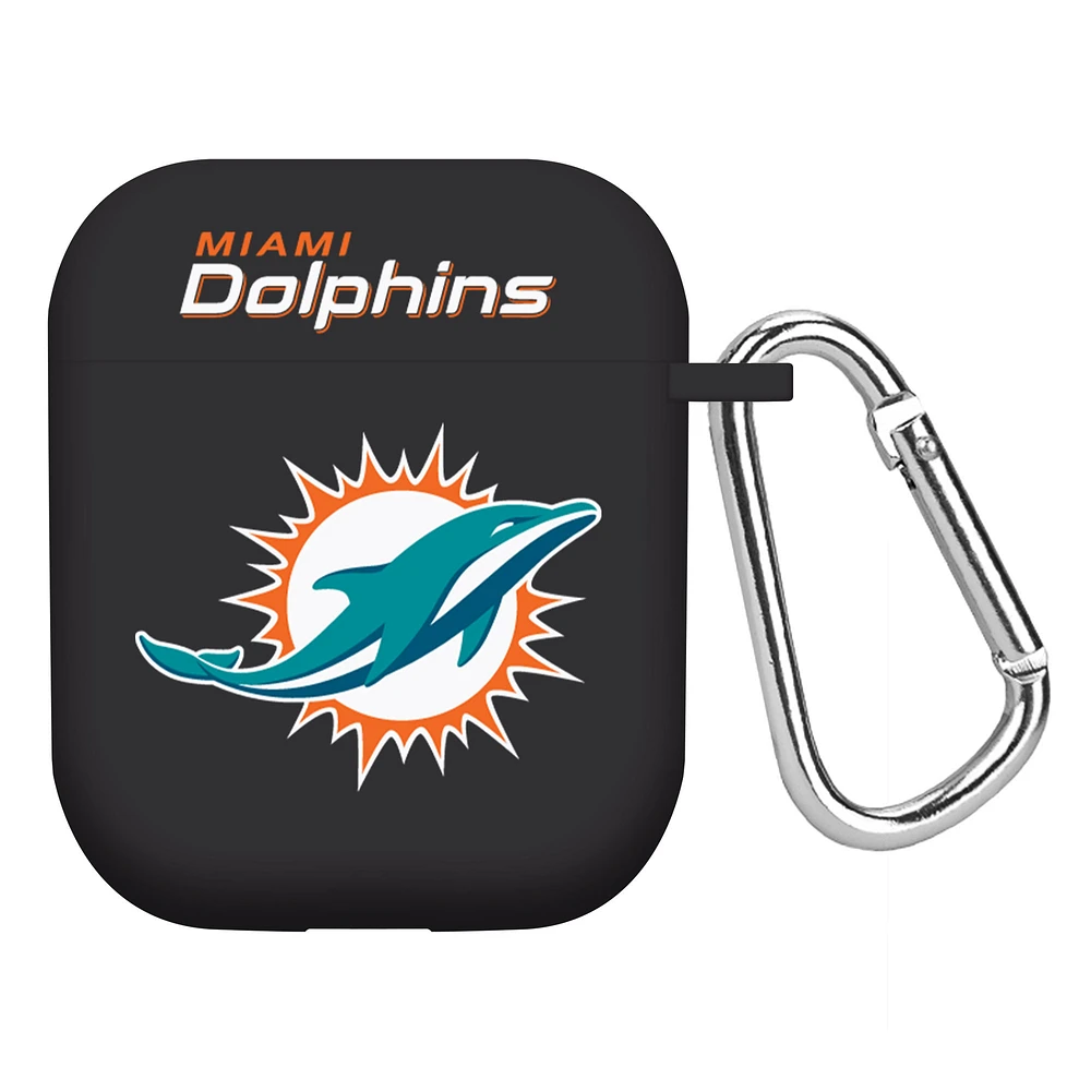 Black Miami Dolphins AirPods Case Cover