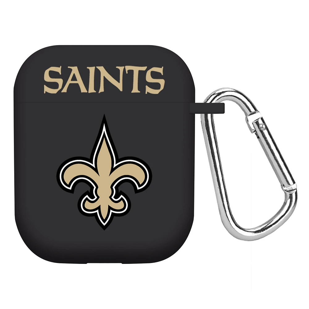 Black New Orleans Saints AirPods Case Cover