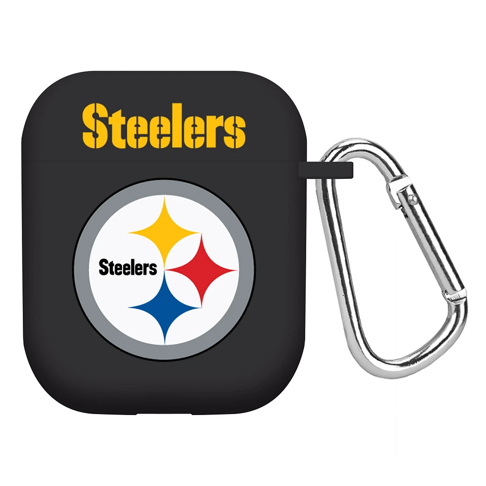 Black Pittsburgh Steelers AirPods Case Cover