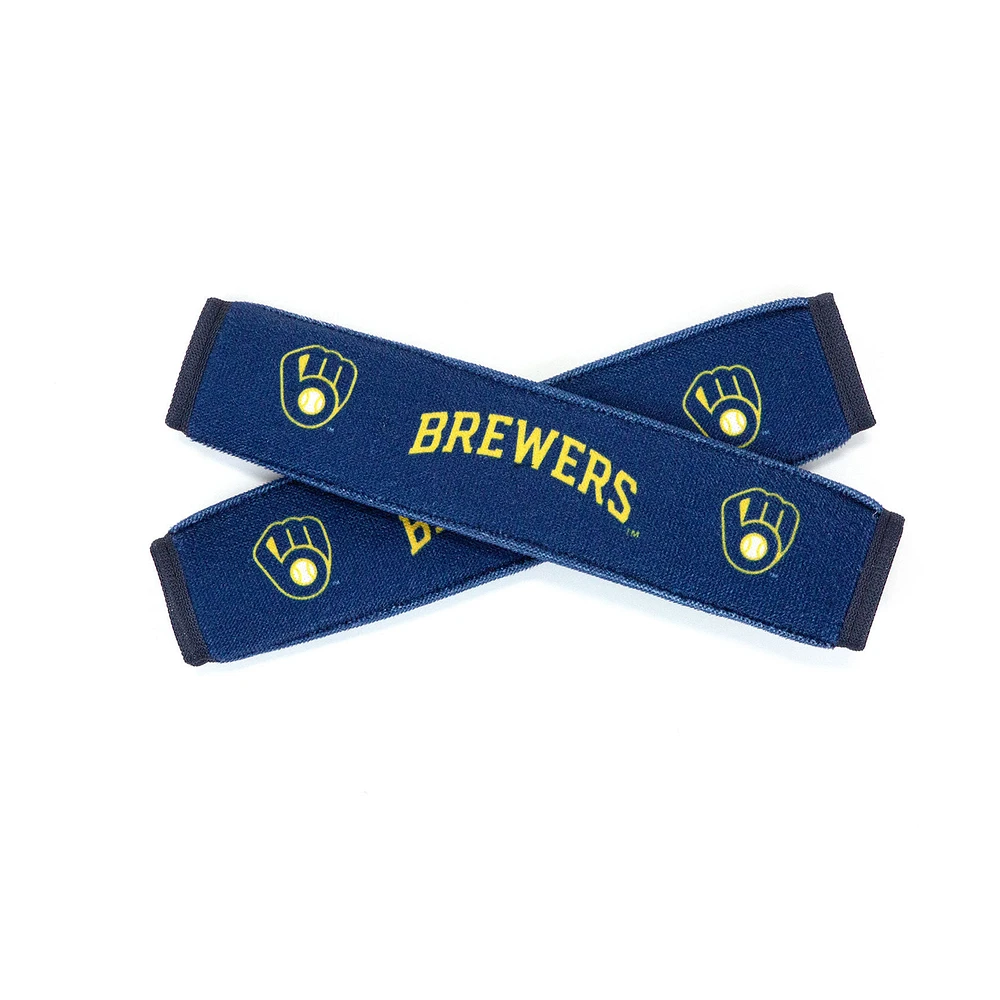 Holda Milwaukee Brewers Ulti-Suede Seat Belt Pad Two-Piece Set