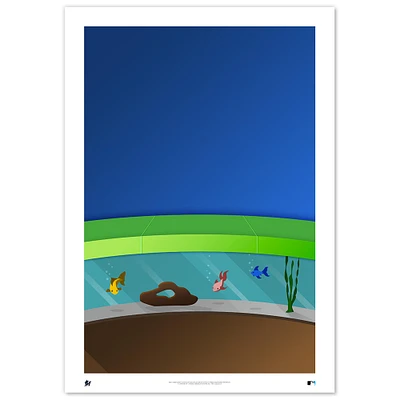 Miami Marlins LoanDepot Park 24" x 36" Minimalist Fine Art Print