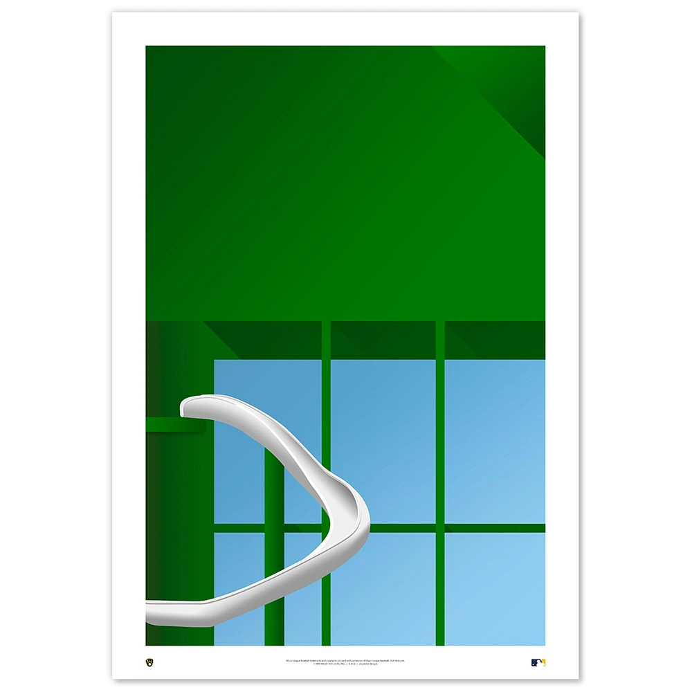 Milwaukee Brewers American Family Field 24" x 36" Minimalist Fine Art Print