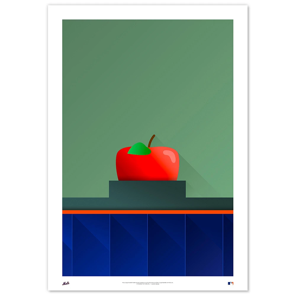 New York Mets Citi Field 24" x 36" Minimalist Fine Art Print
