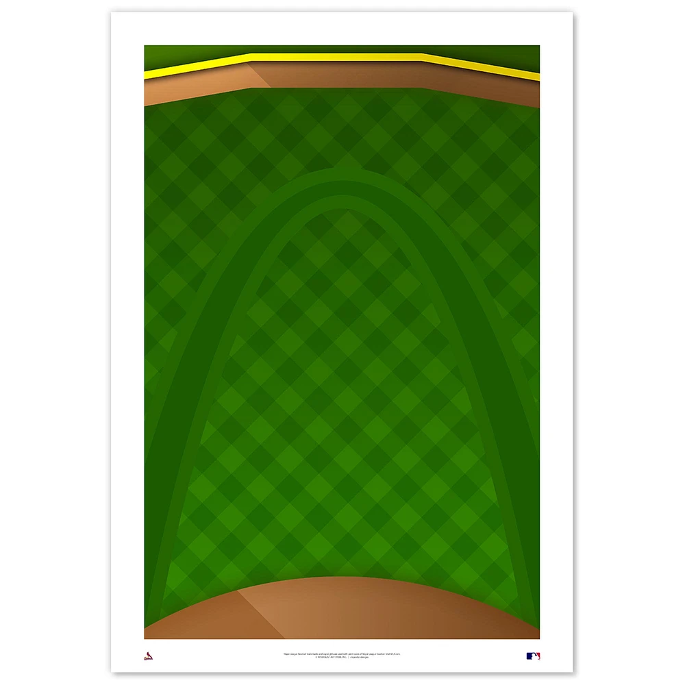 St. Louis Cardinals Busch Stadium 24" x 36" Minimalist Fine Art Print