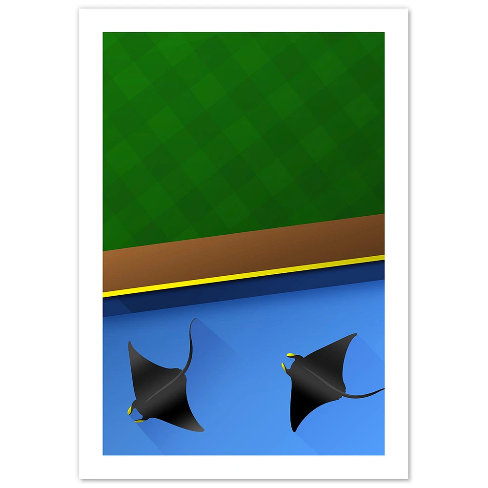 Tampa Bay Rays Tropicana Field 24" x 36" Minimalist Fine Art Print