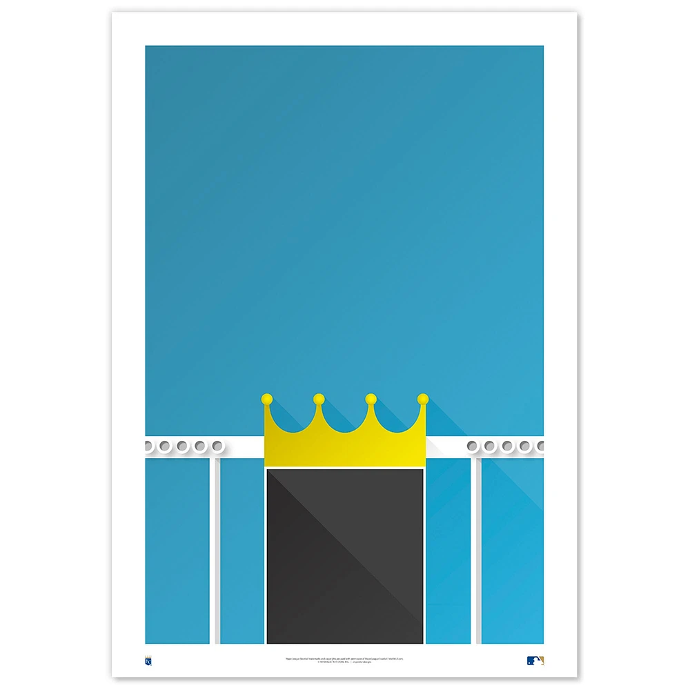 Kansas City Royals Kauffman Stadium 24" x 36" Minimalist Fine Art Print