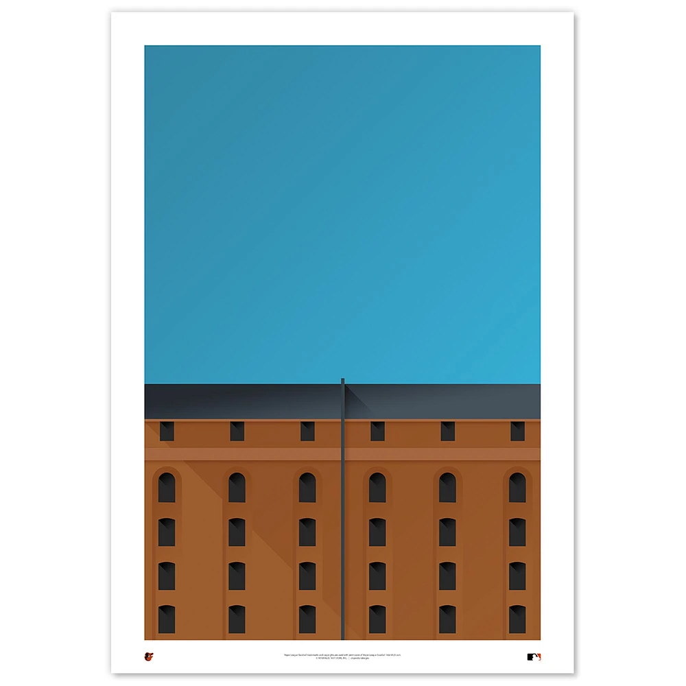 Baltimore Orioles Camden Yards 24" x 36" Minimalist Fine Art Print