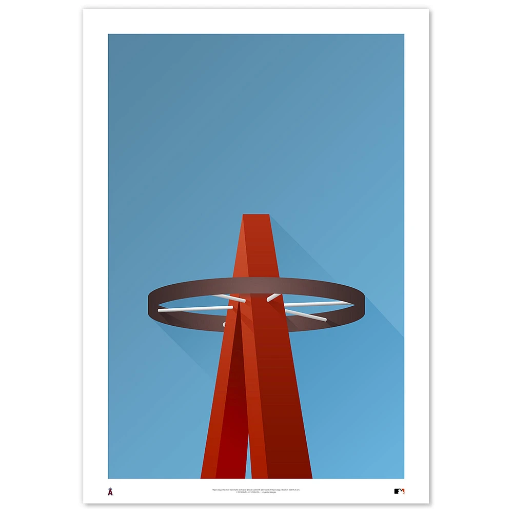 Los Angeles Angels Angel Stadium 24" x 36" Minimalist Fine Art Print