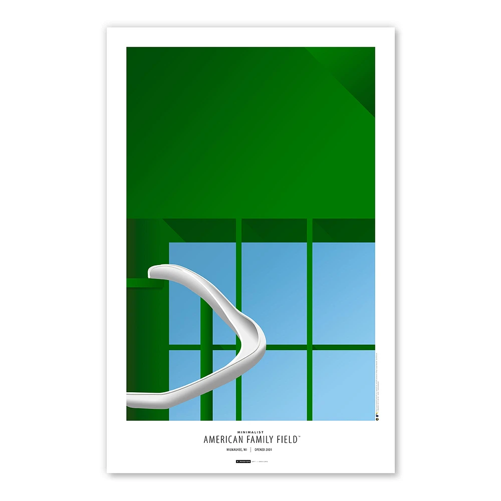 Milwaukee Brewers American Family Field 11x17 Minimalist Poster Print