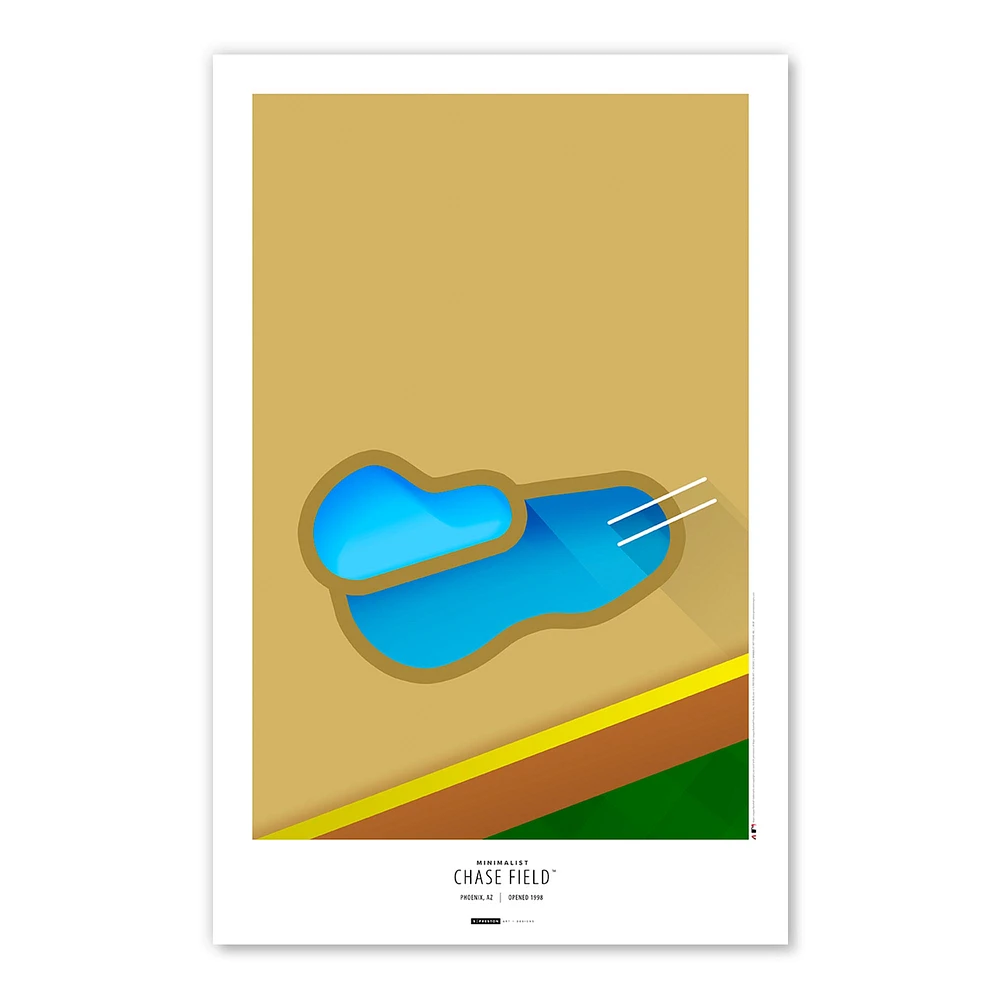 Arizona Diamondbacks Chase Field 11x17 Minimalist Poster Print