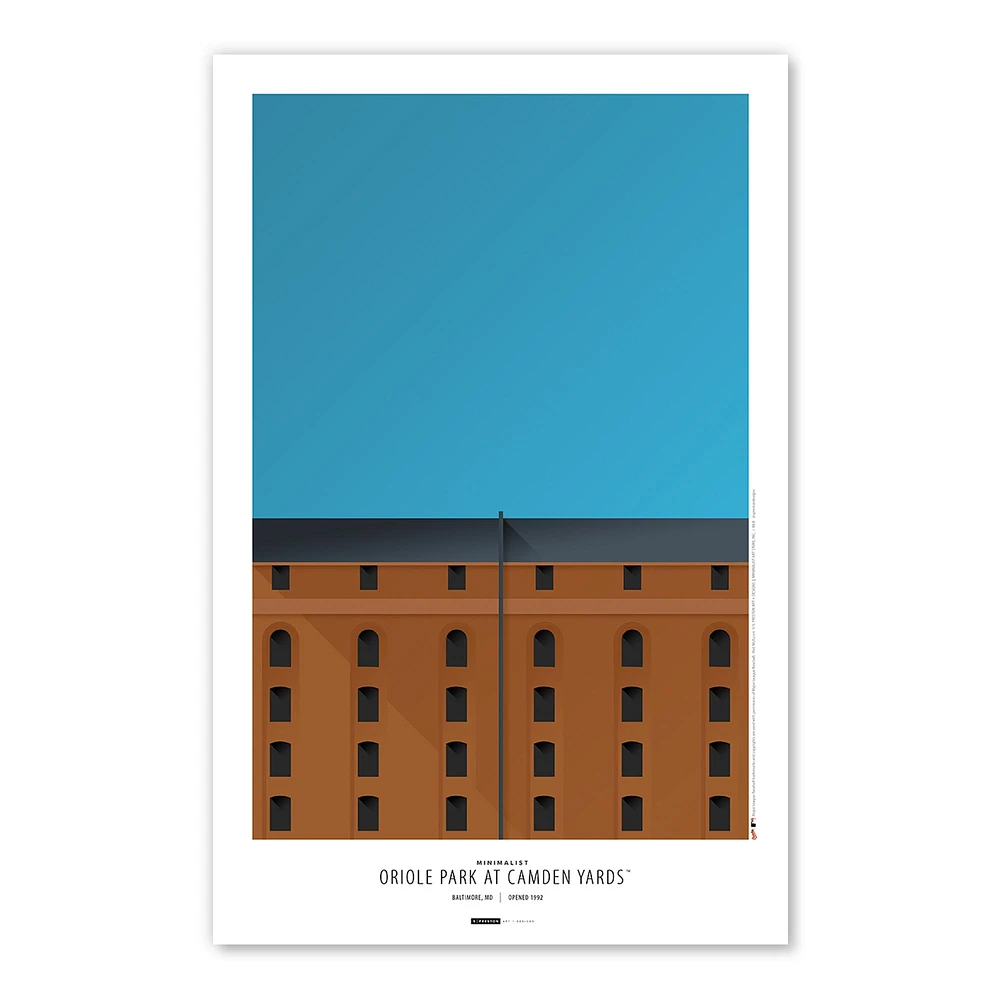 Baltimore Orioles Camden Yards 11x17 Minimalist Poster Print