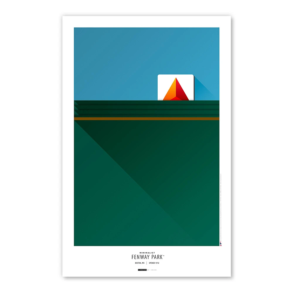 Boston Red Sox Fenway Park 11x17 Minimalist Poster Print