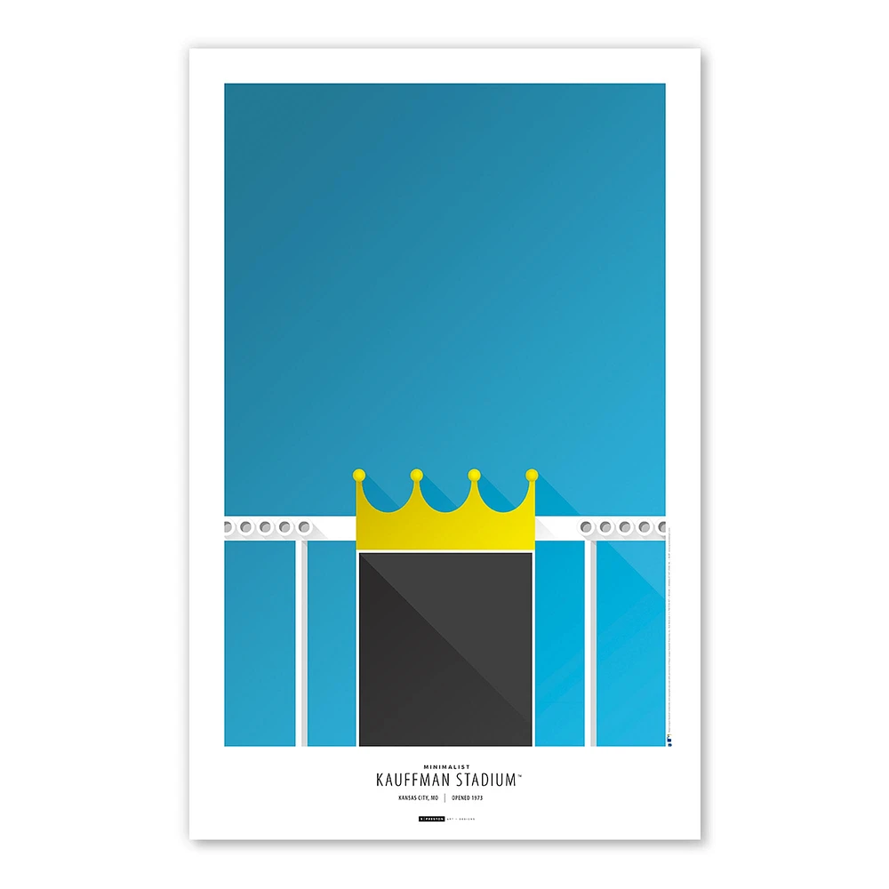 Kansas City Royals Kauffman Stadium 11x17 Minimalist Poster Print