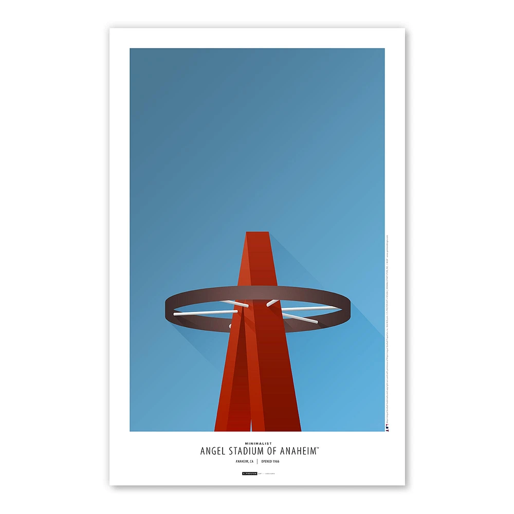 Los Angeles Angels Angel Stadium 11x17 Minimalist Poster Print