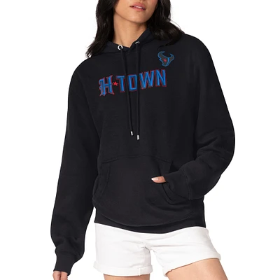 Women's G-III 4Her by Carl Banks Black Houston Texans H-Town Fleece Pullover Hoodie
