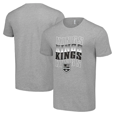 Men's Starter Heather Gray Los Angeles Kings Four Team Name Logo T-Shirt