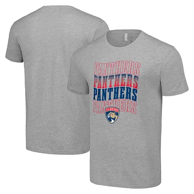 Men's Starter Heather Gray Florida Panthers Four Team Name Logo T-Shirt